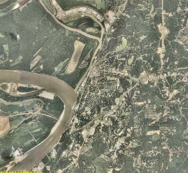 Warren County, Mississippi aerial photography