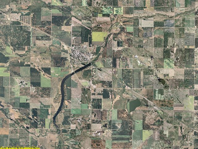 Wells County, North Dakota aerial photography