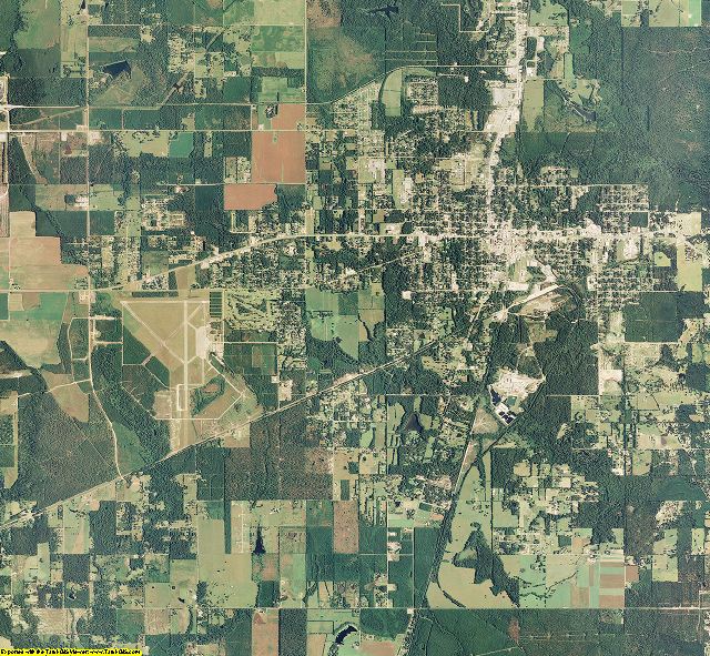 Beauregard County, Louisiana aerial photography