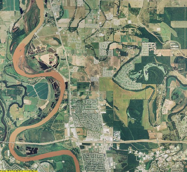 Bossier County, Louisiana aerial photography