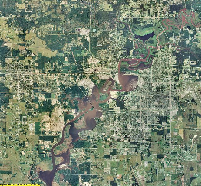 Calcasieu County, Louisiana aerial photography