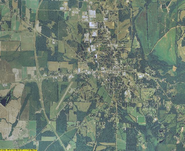 Chickasaw County, Mississippi aerial photography