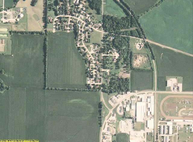 Christian County, IL aerial photography detail