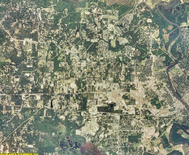 Ouachita County, Louisiana aerial photography