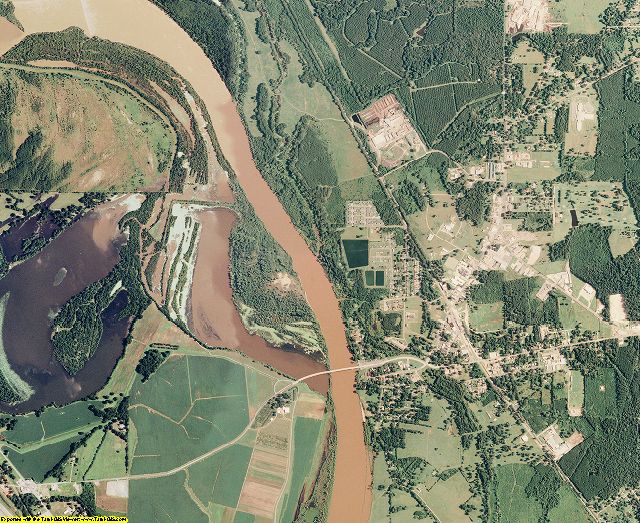 Red River County, Louisiana aerial photography