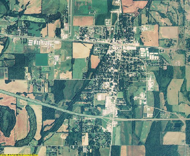 Richland County, Louisiana aerial photography