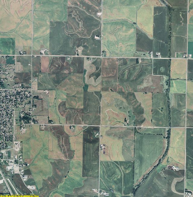 Audubon County, Iowa aerial photography