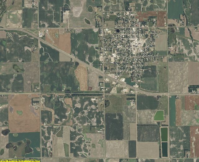 Bon Homme County, South Dakota aerial photography
