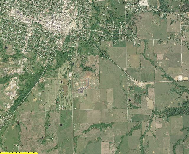 Bryan County, Oklahoma aerial photography