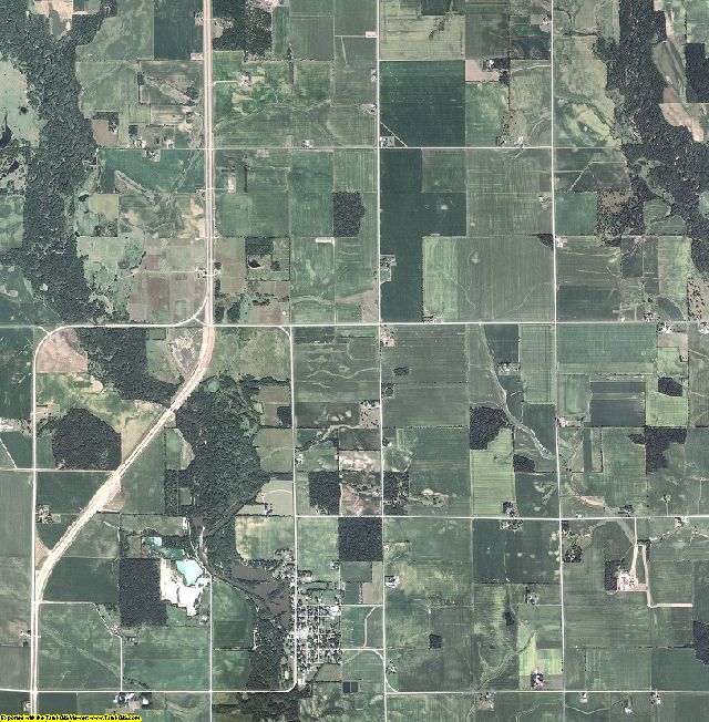 Chickasaw County, Iowa aerial photography