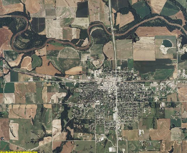 Cloud County, Kansas aerial photography