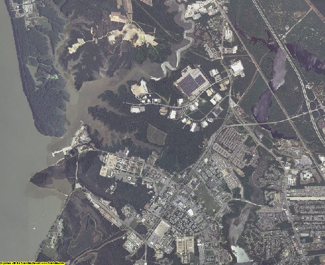 Newport News County, Virginia aerial photography