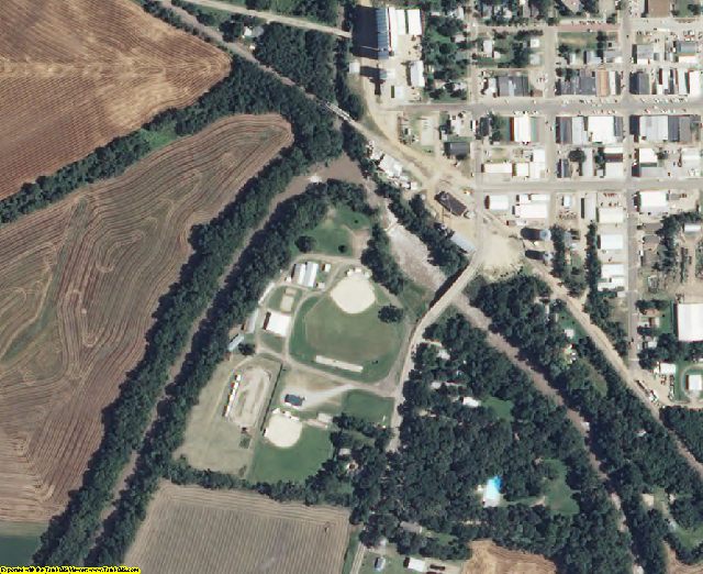 Ottawa County, KS aerial photography detail