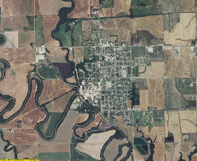 Ottawa County, Kansas aerial photography