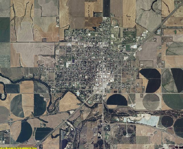 Pawnee County, Kansas aerial photography