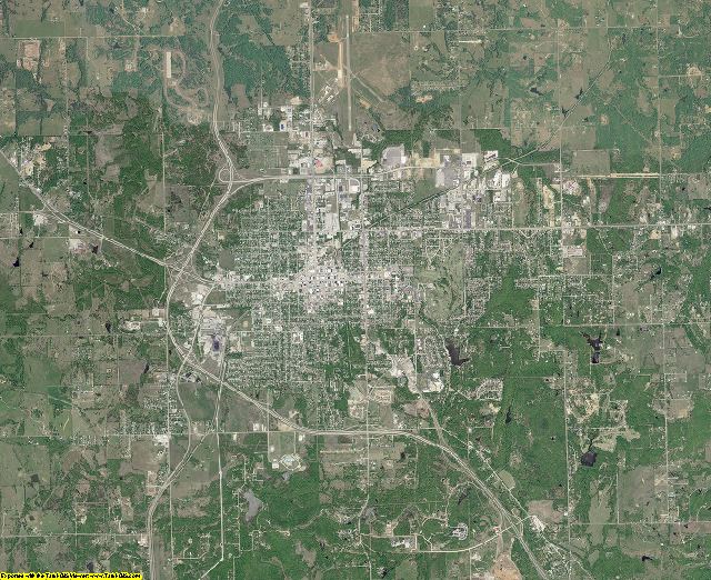 Pontotoc County, Oklahoma aerial photography