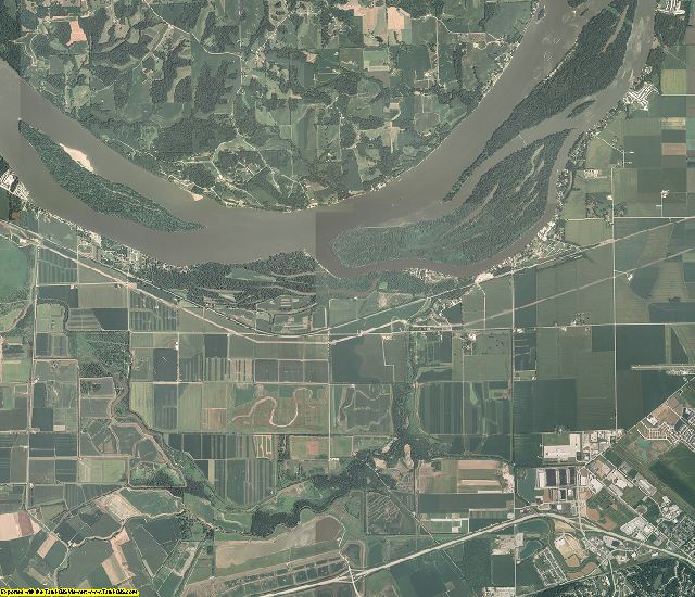 Calhoun County, Illinois aerial photography