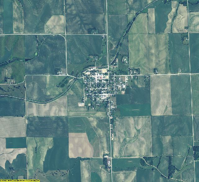 Dixon County, Nebraska aerial photography