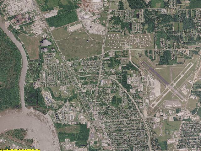 East Baton Rouge County, Louisiana aerial photography