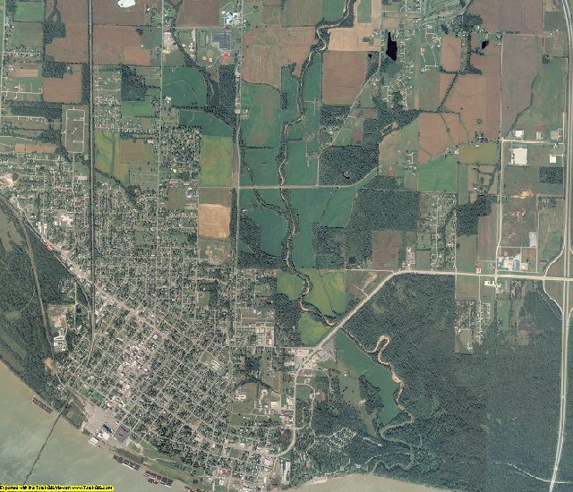 Massac County, Illinois aerial photography