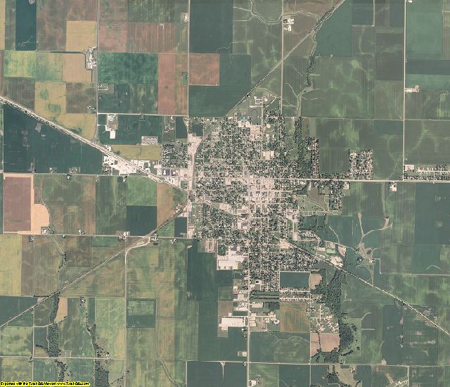 Moultrie County, Illinois aerial photography