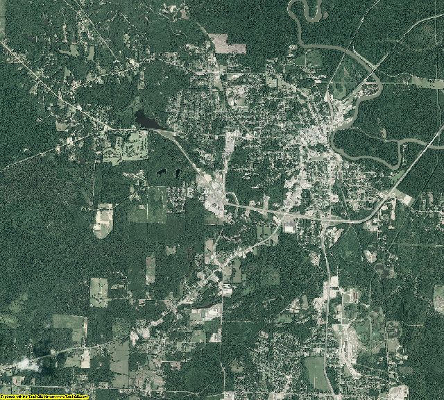 Ouachita County, Arkansas aerial photography
