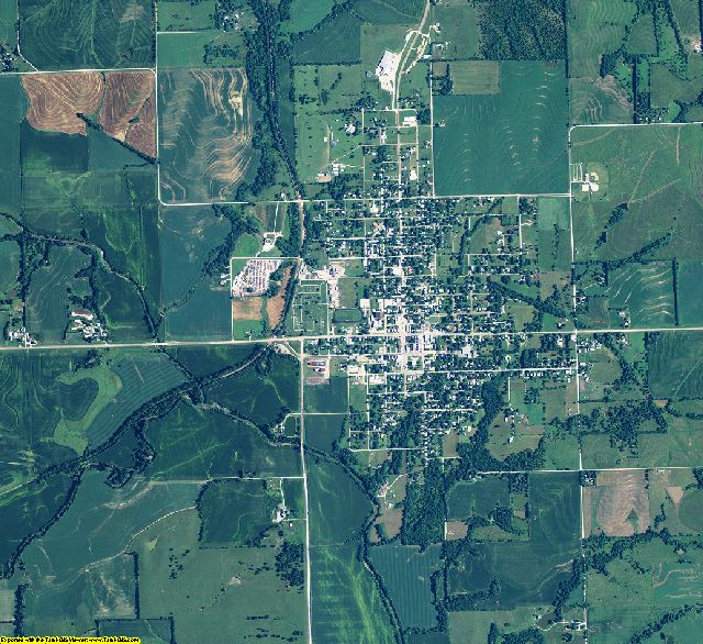 Pawnee County, Nebraska aerial photography
