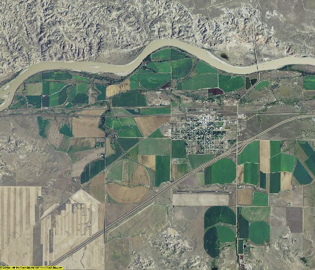 Prairie County, Montana aerial photography