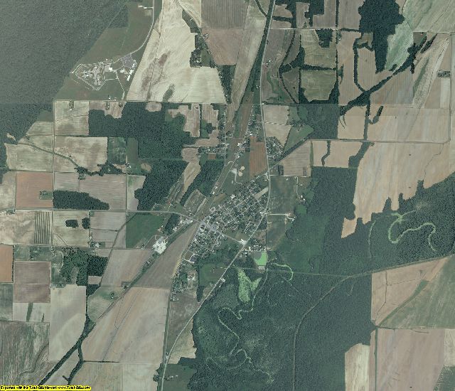 Pulaski County, Illinois aerial photography