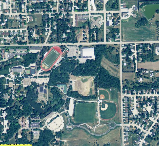 Saline County, NE aerial photography detail