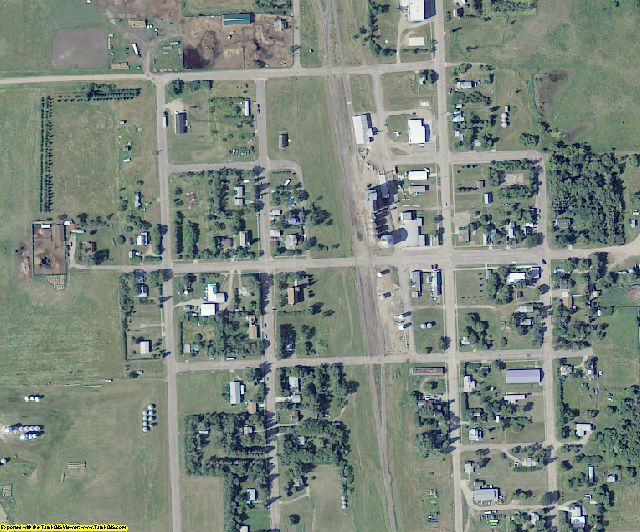 Benson County, ND aerial photography detail