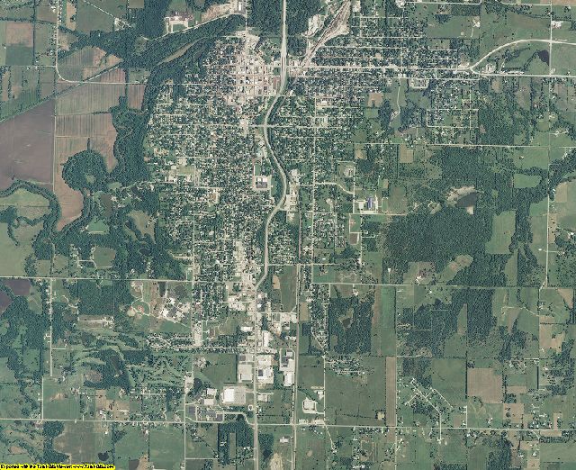 Bourbon County, Kansas aerial photography