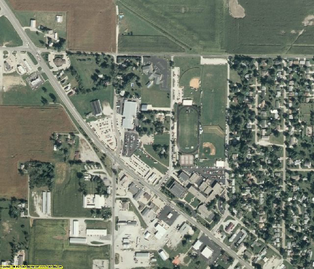 Christian County, IL aerial photography detail