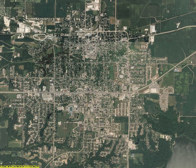 Coles County, Illinois aerial photography