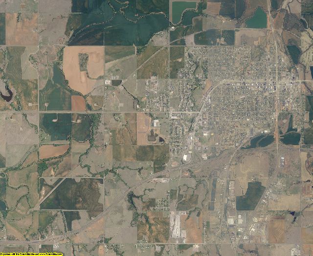Custer County, Oklahoma aerial photography