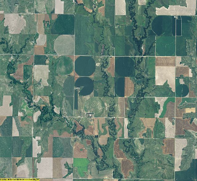 Gosper County, Nebraska aerial photography