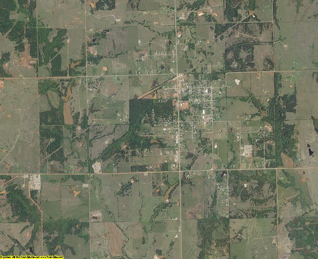 Lincoln County, Oklahoma aerial photography