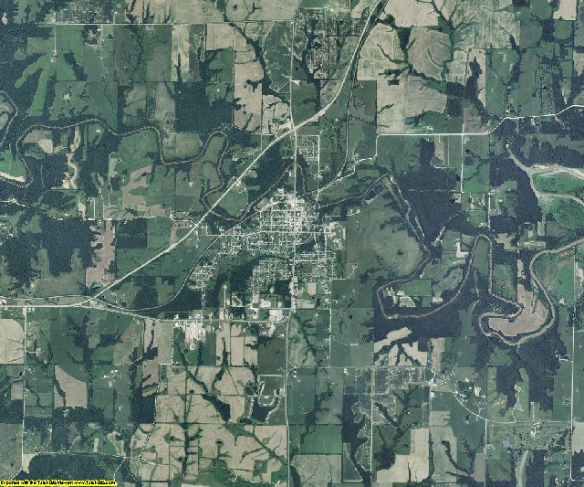 Monroe County, Missouri aerial photography