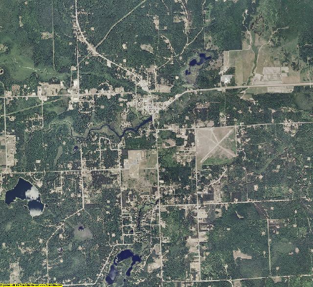 Montmorency County, Michigan aerial photography
