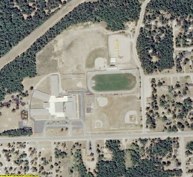 Oscoda County, MI aerial photography detail