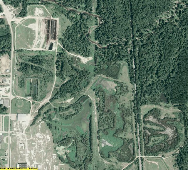 Ouachita County, AR aerial photography detail