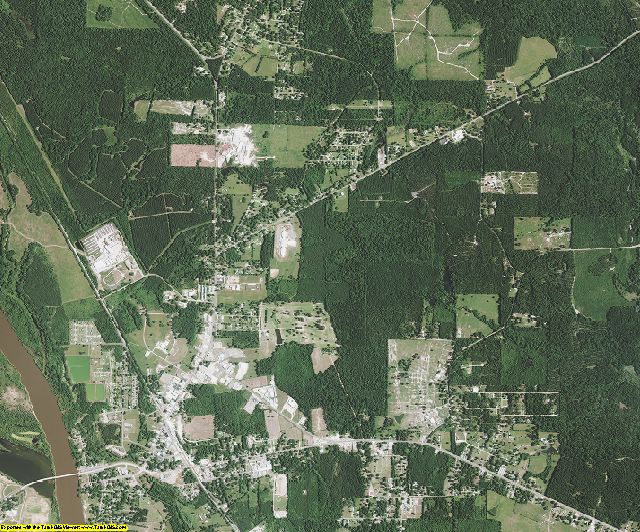 Red River County, Louisiana aerial photography