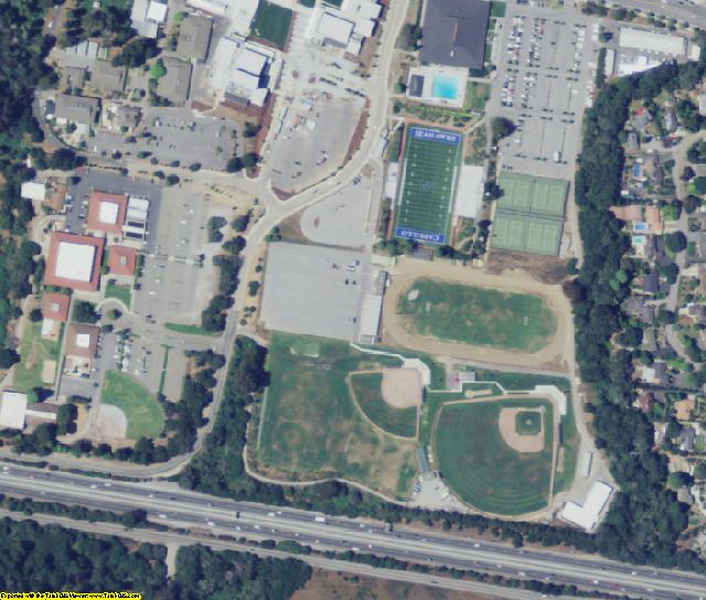 Santa Cruz County, CA aerial photography detail