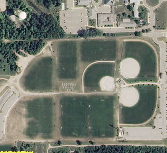Wayne County, MI aerial photography detail