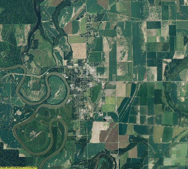 Woodruff County, Arkansas aerial photography
