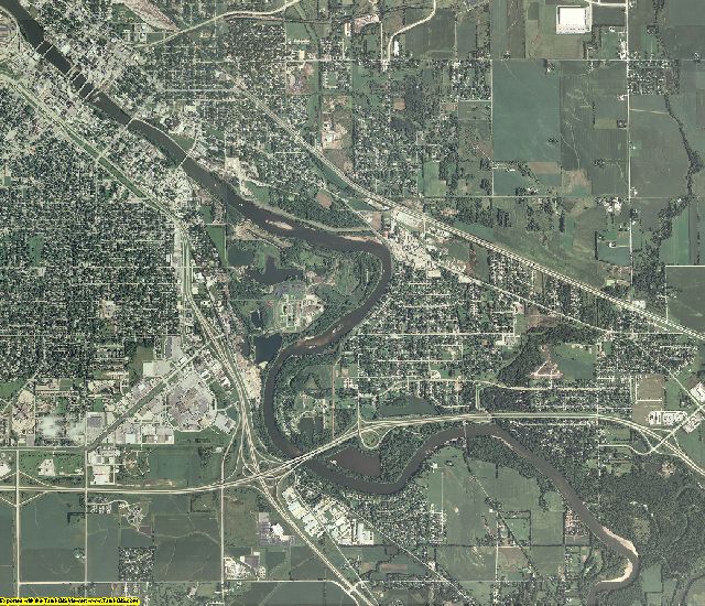 Black Hawk County, Iowa aerial photography