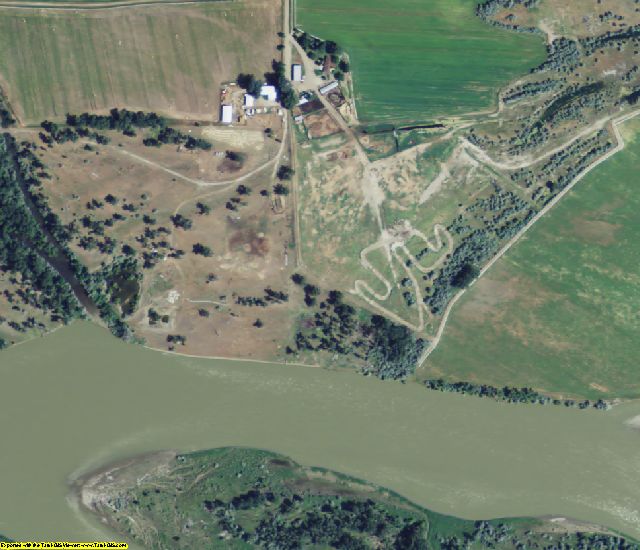 Rosebud County, MT aerial photography detail