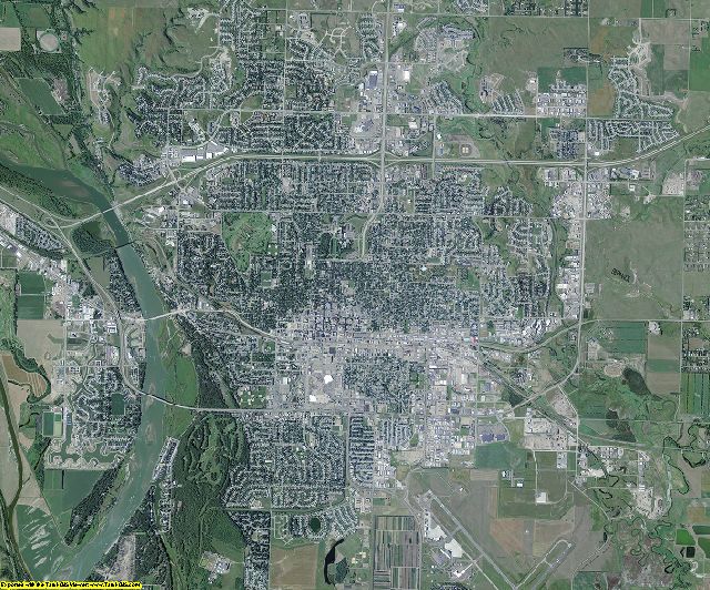 Burleigh County, North Dakota aerial photography