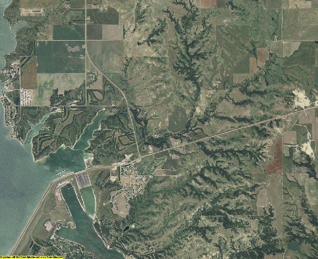 Charles Mix County, South Dakota aerial photography