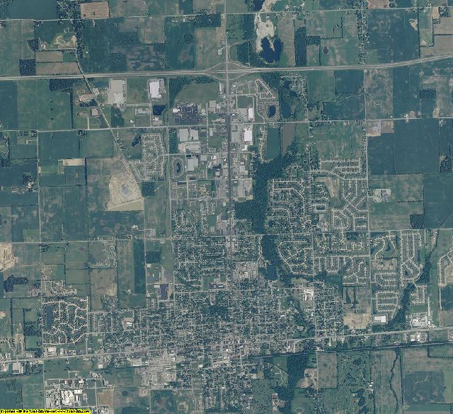 Hancock County, Indiana aerial photography